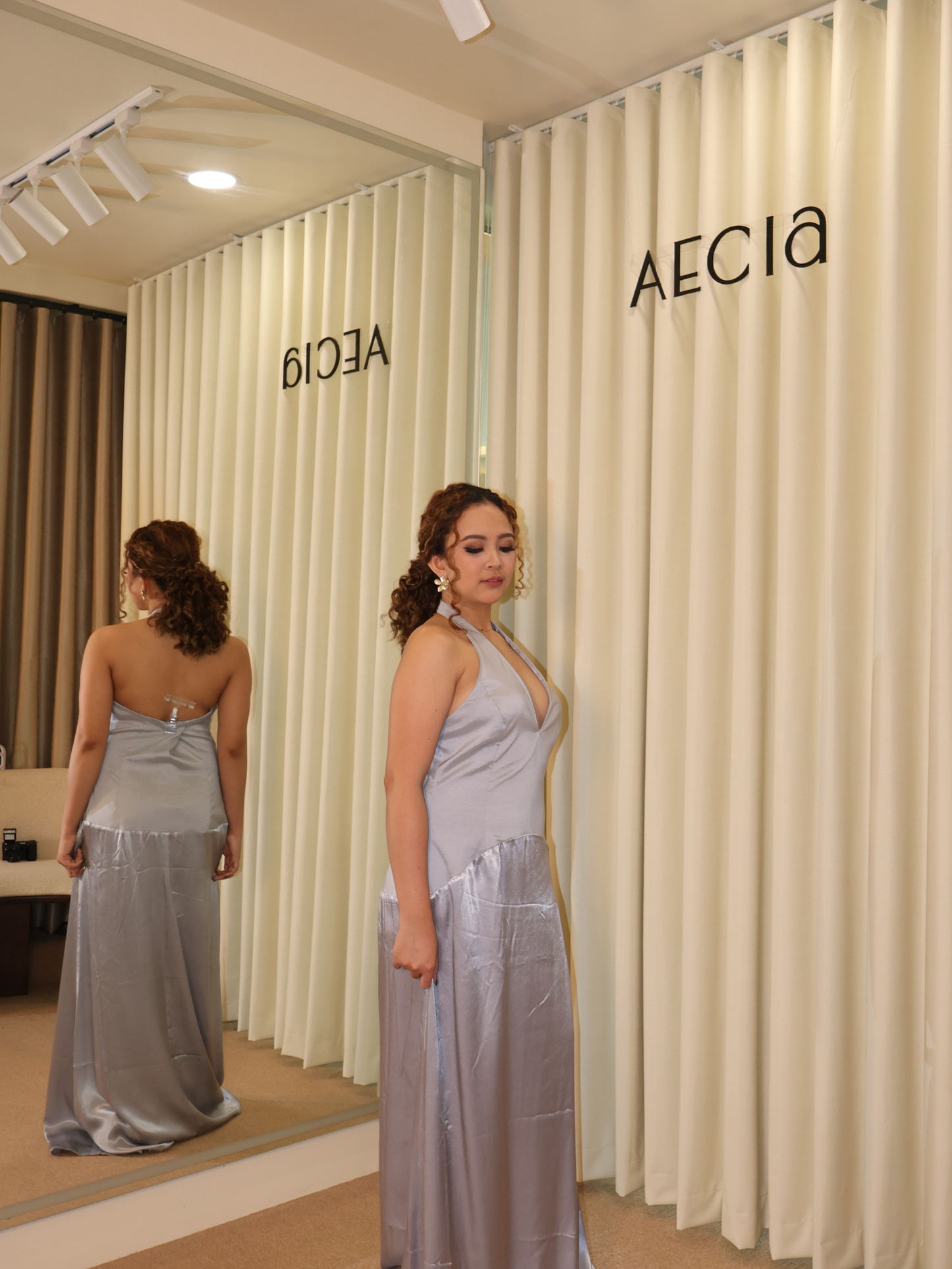 Maura Taffeta And Satin Maxi Dress - Cornflower Blue