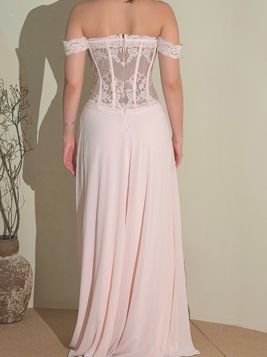 Nerina Lace Corset Maxi Dress