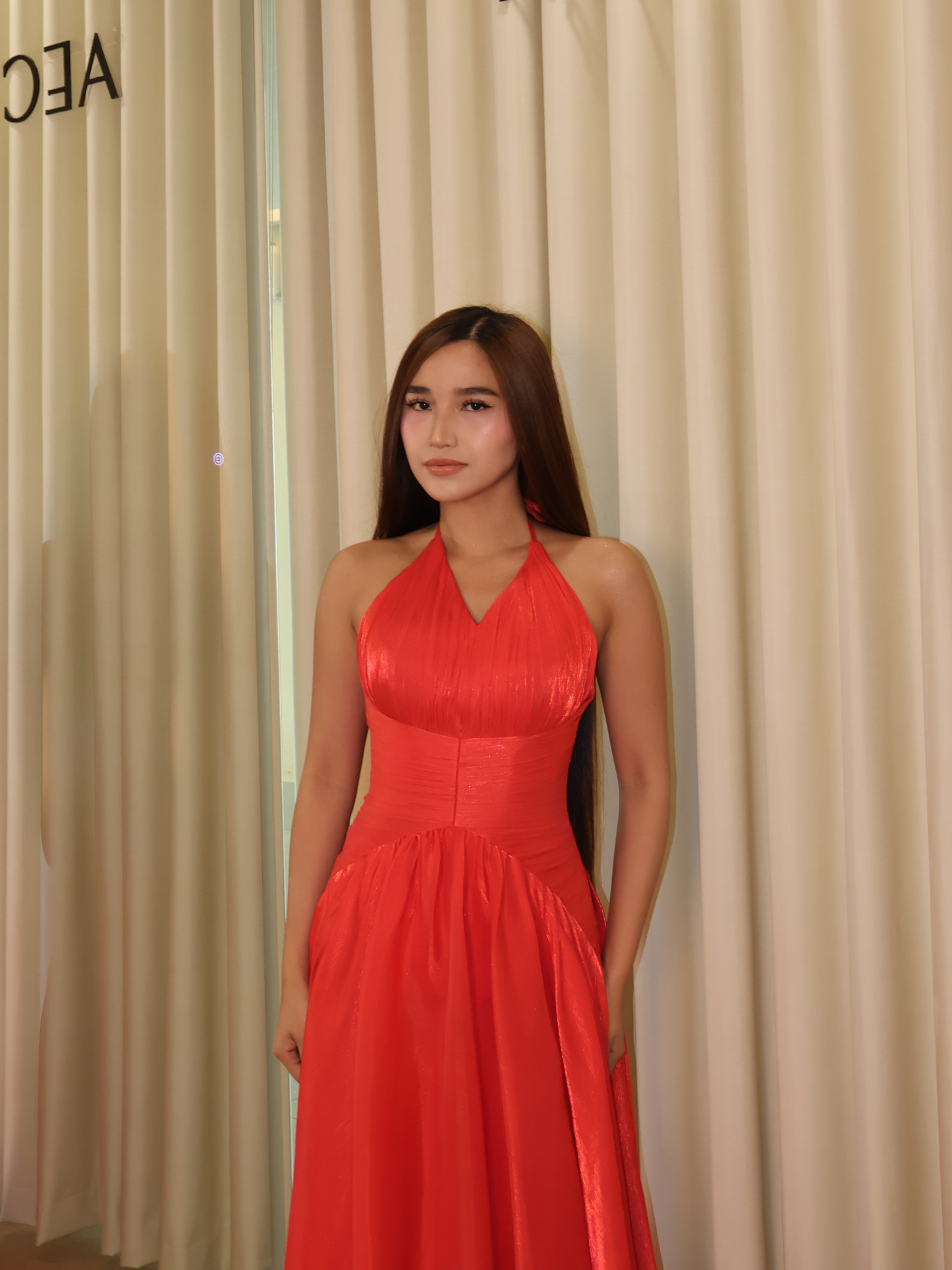 North Point Red Drape Dress