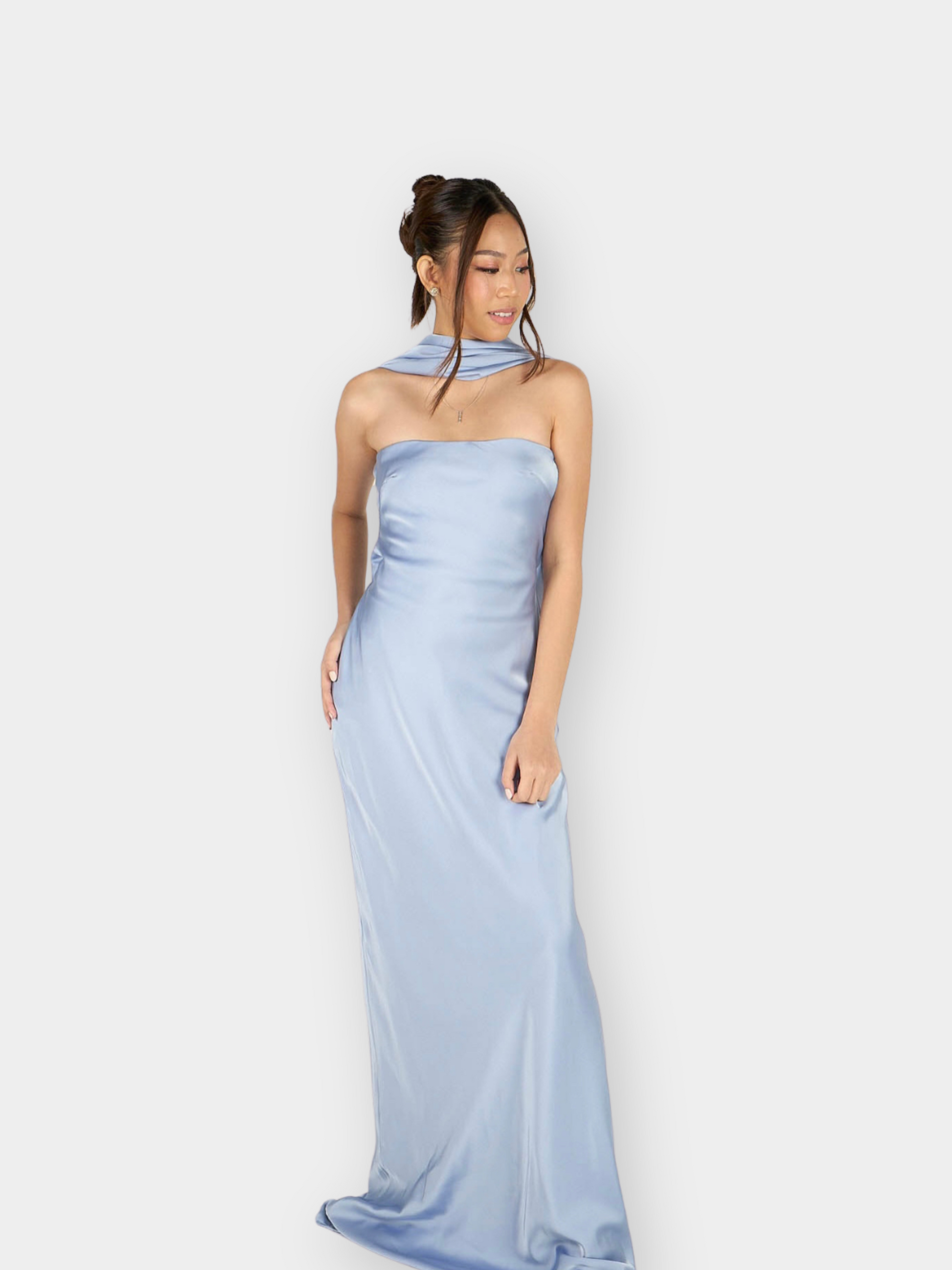 della silk dress VD Kisserine Della Silk Black Gown GlamEdge Dress & Gown