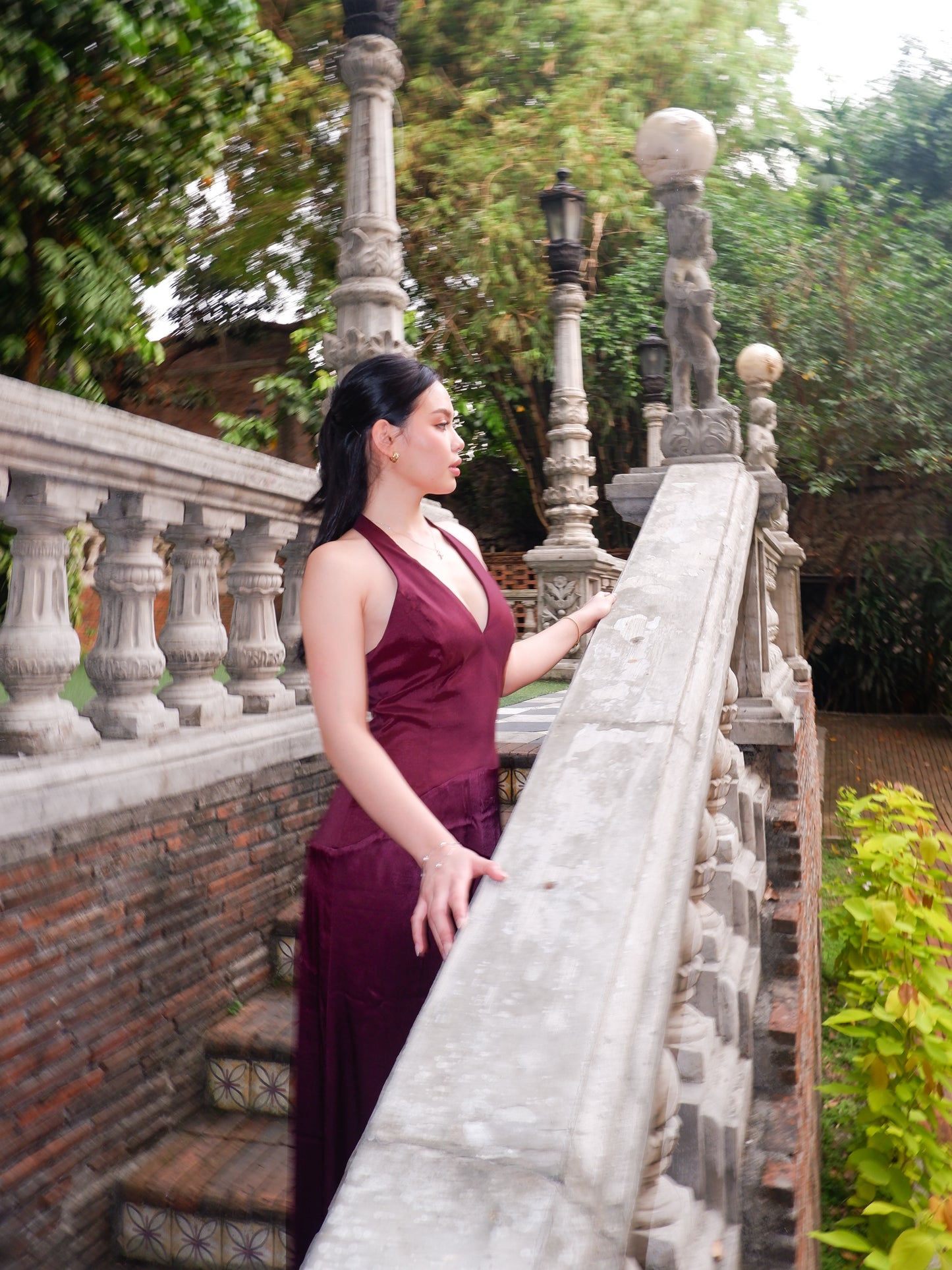 Maura Taffeta And Satin Maxi Dress