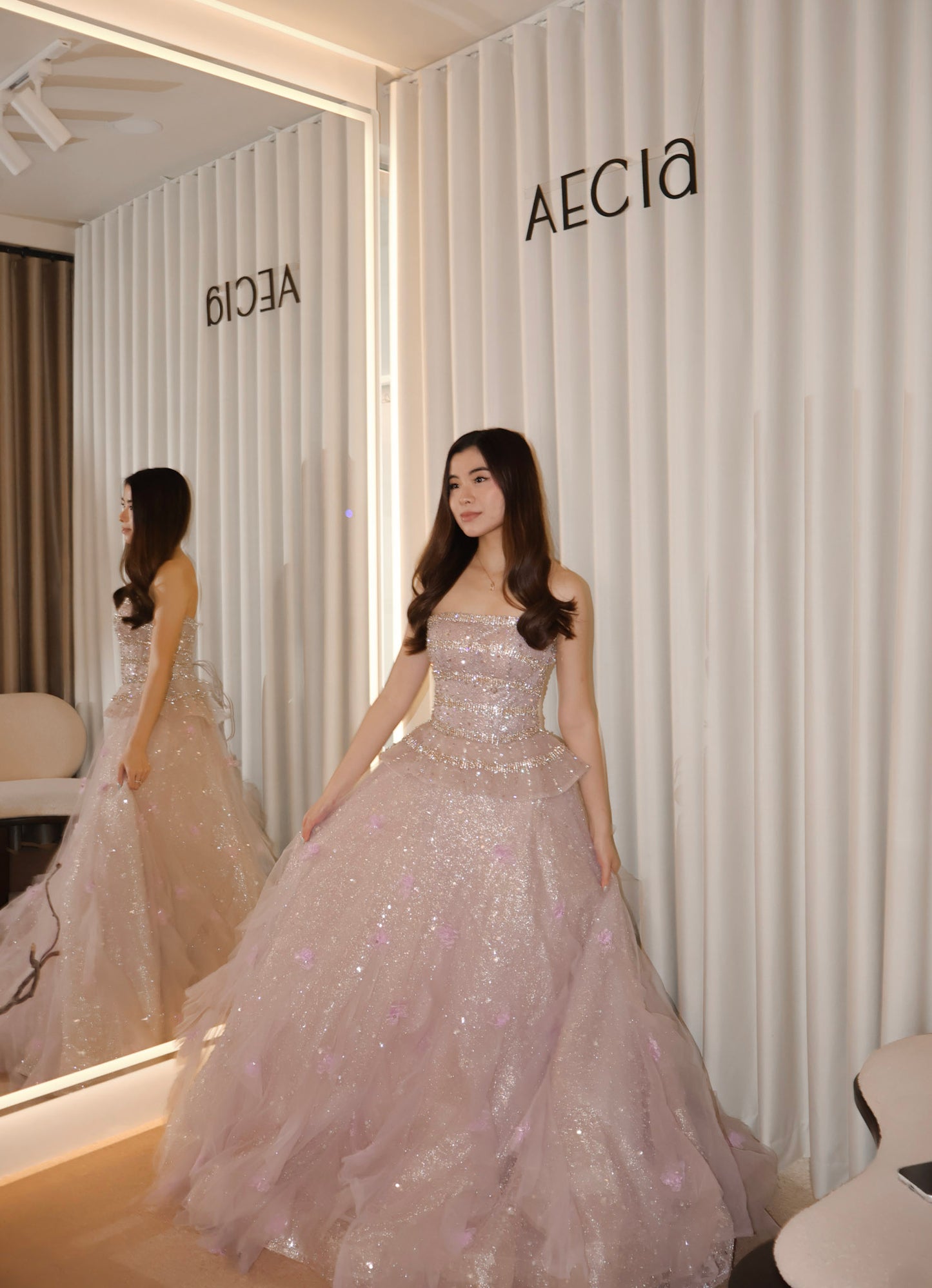 Farida Crystal Bloom Ballgown