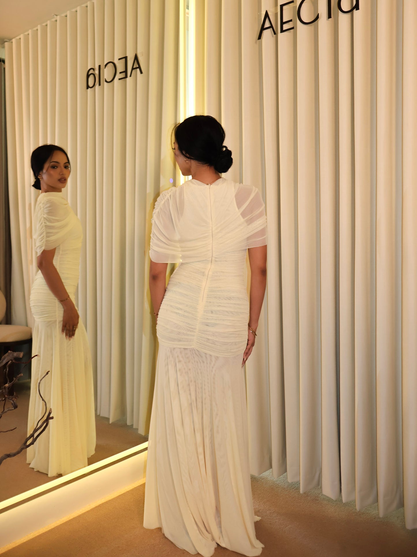 Sunshine Butter Ruched Dress