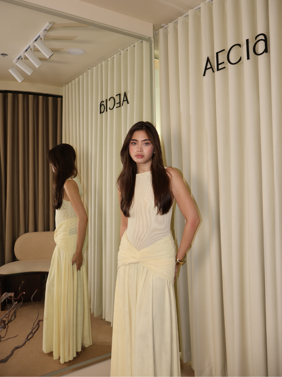 Butter Mesh Dress