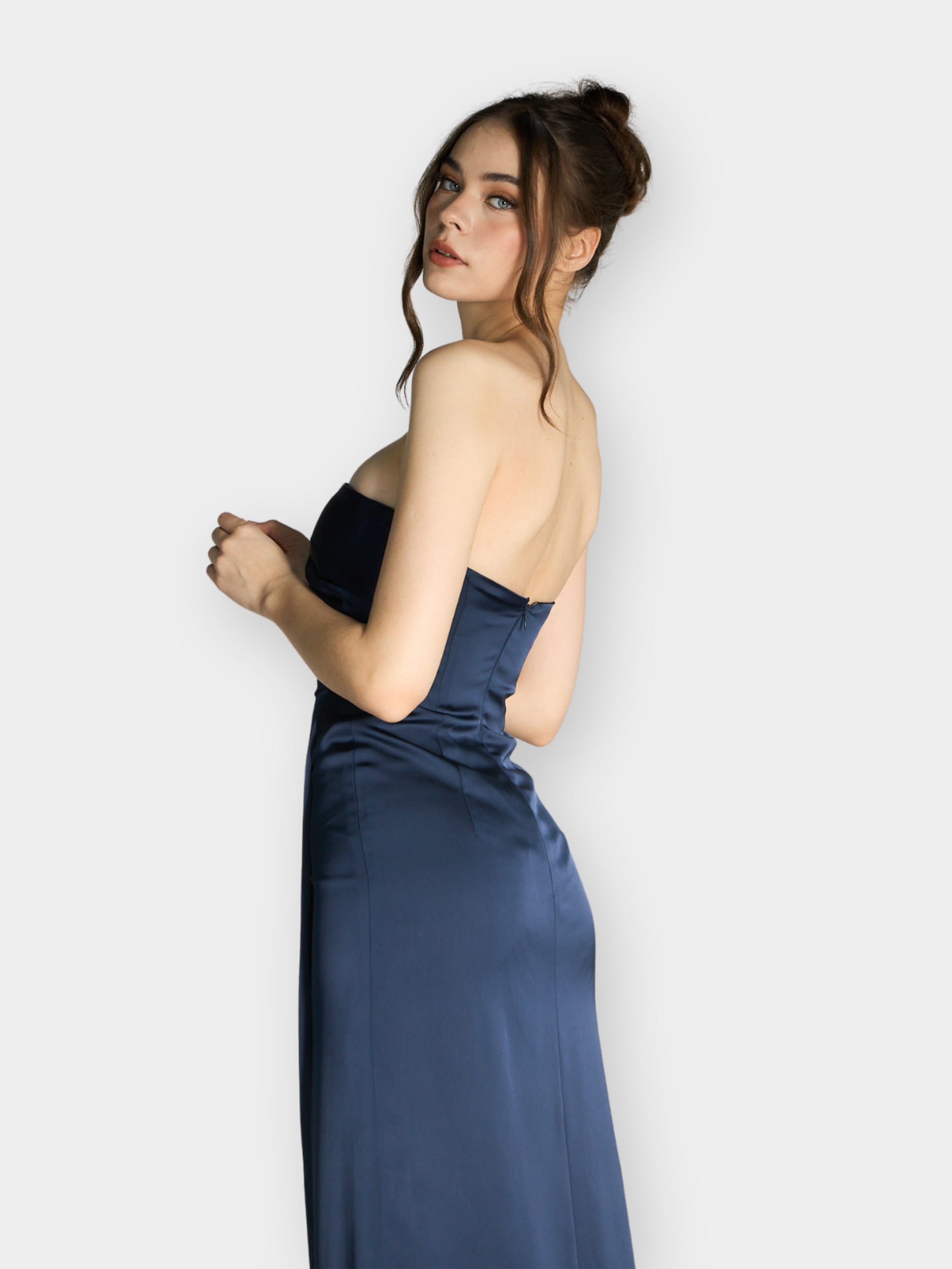 dark blue tube dress Matilda Maxi Tube Dress Blue