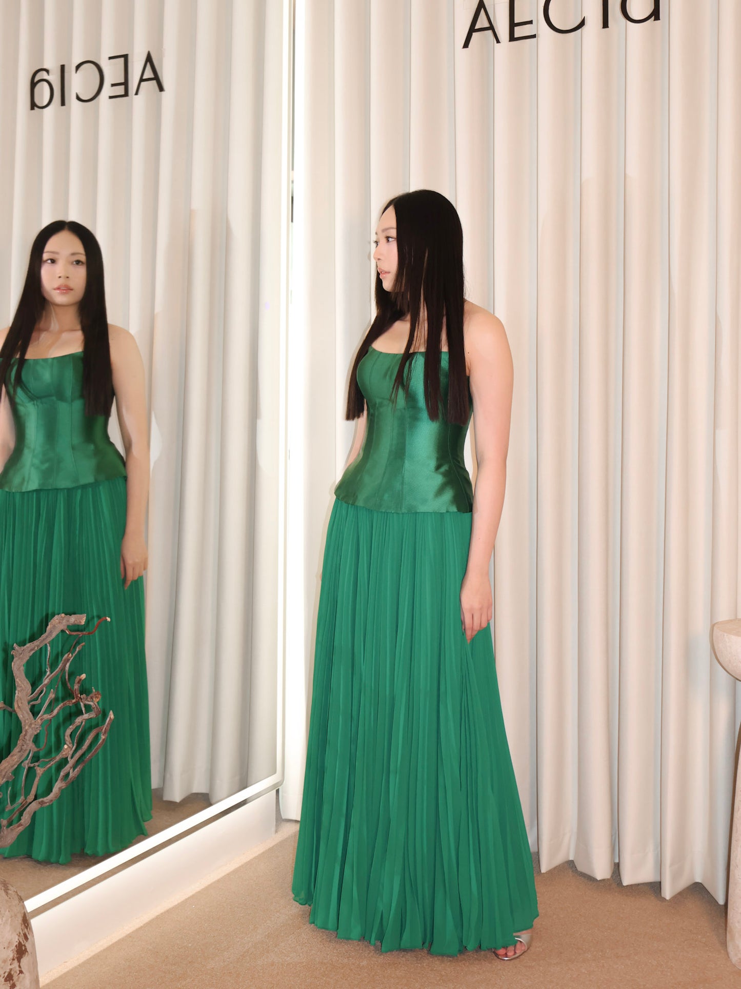 Esmeralda Pleated Corset Gown