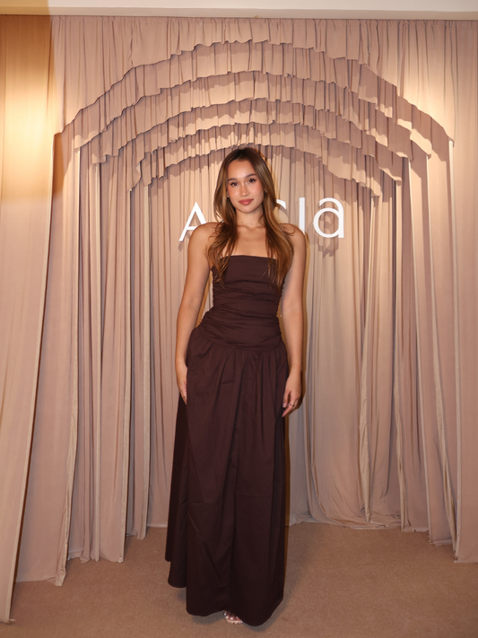Carmel Maxi Dress - Brown