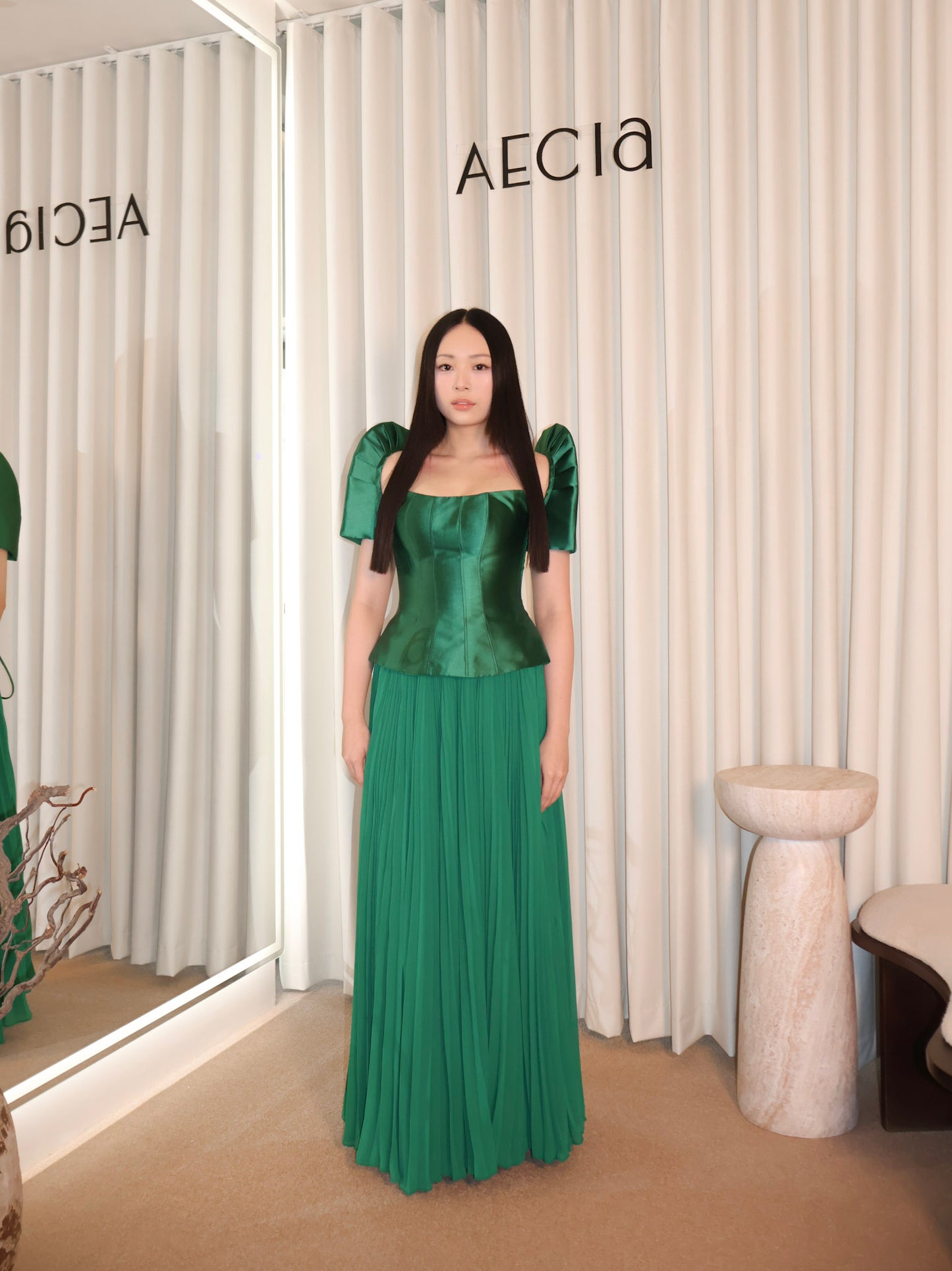 Esmeralda Pleated Corset Gown