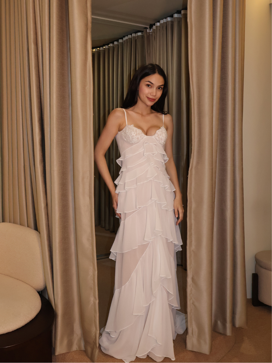 Opal White Gown