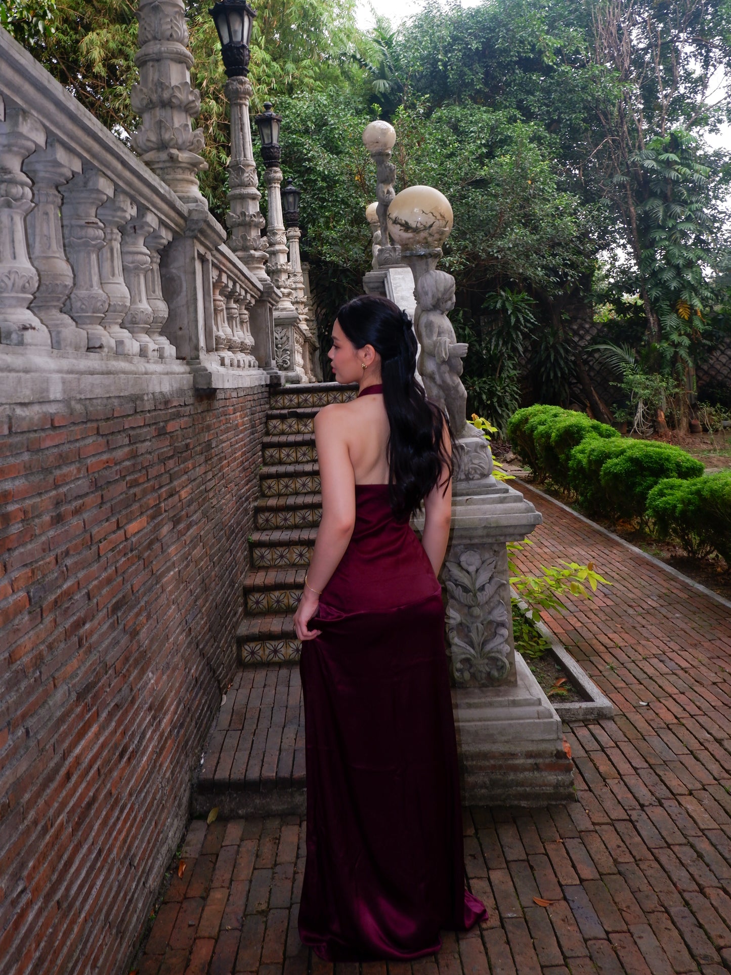 Maura Taffeta And Satin Maxi Dress