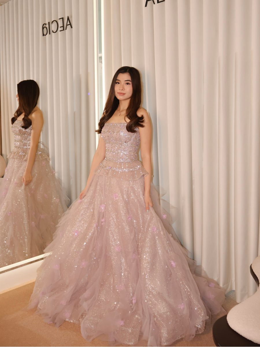 Farida Crystal Bloom Ballgown