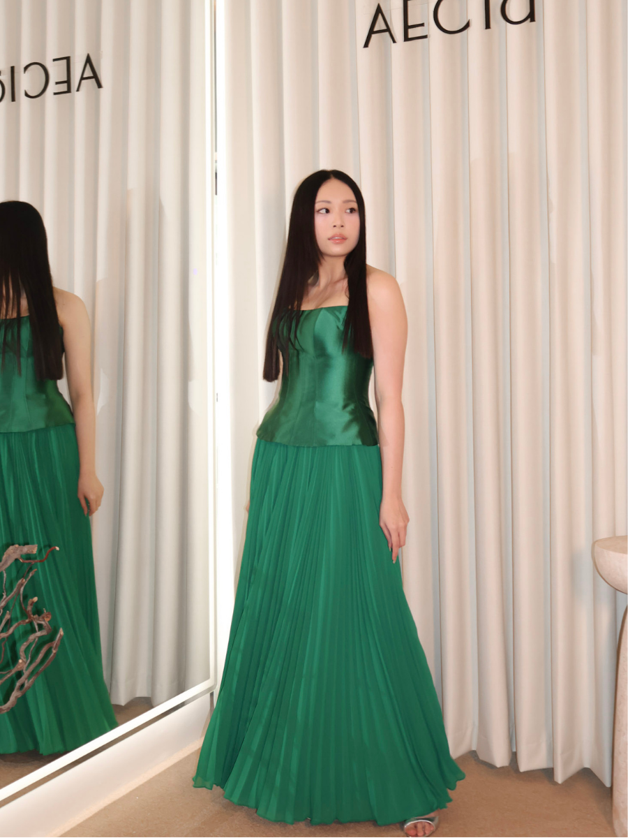 Esmeralda Pleated Corset Gown