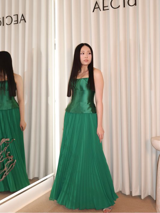 Esmeralda Pleated Corset Gown
