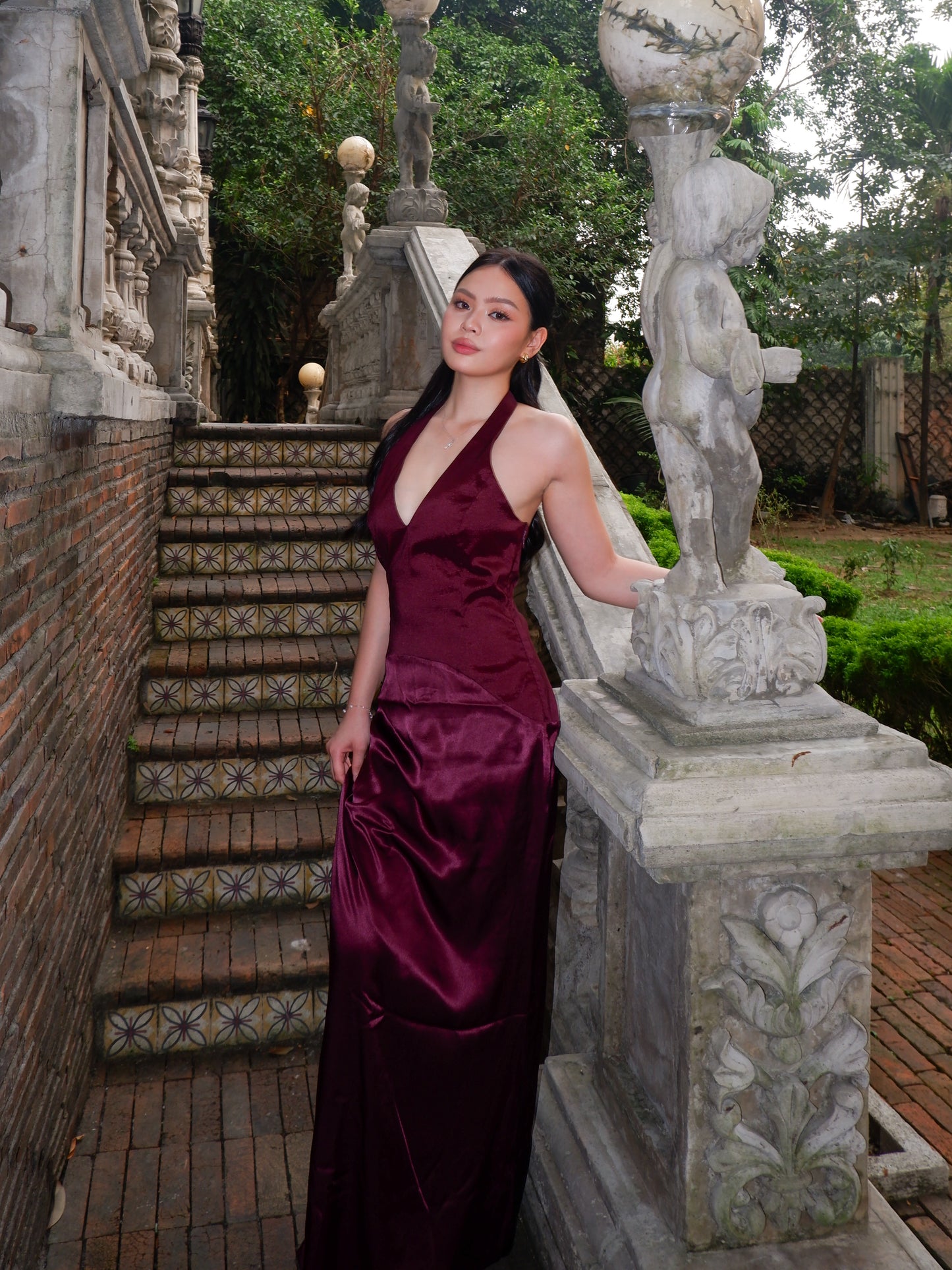 Maura Taffeta And Satin Maxi Dress
