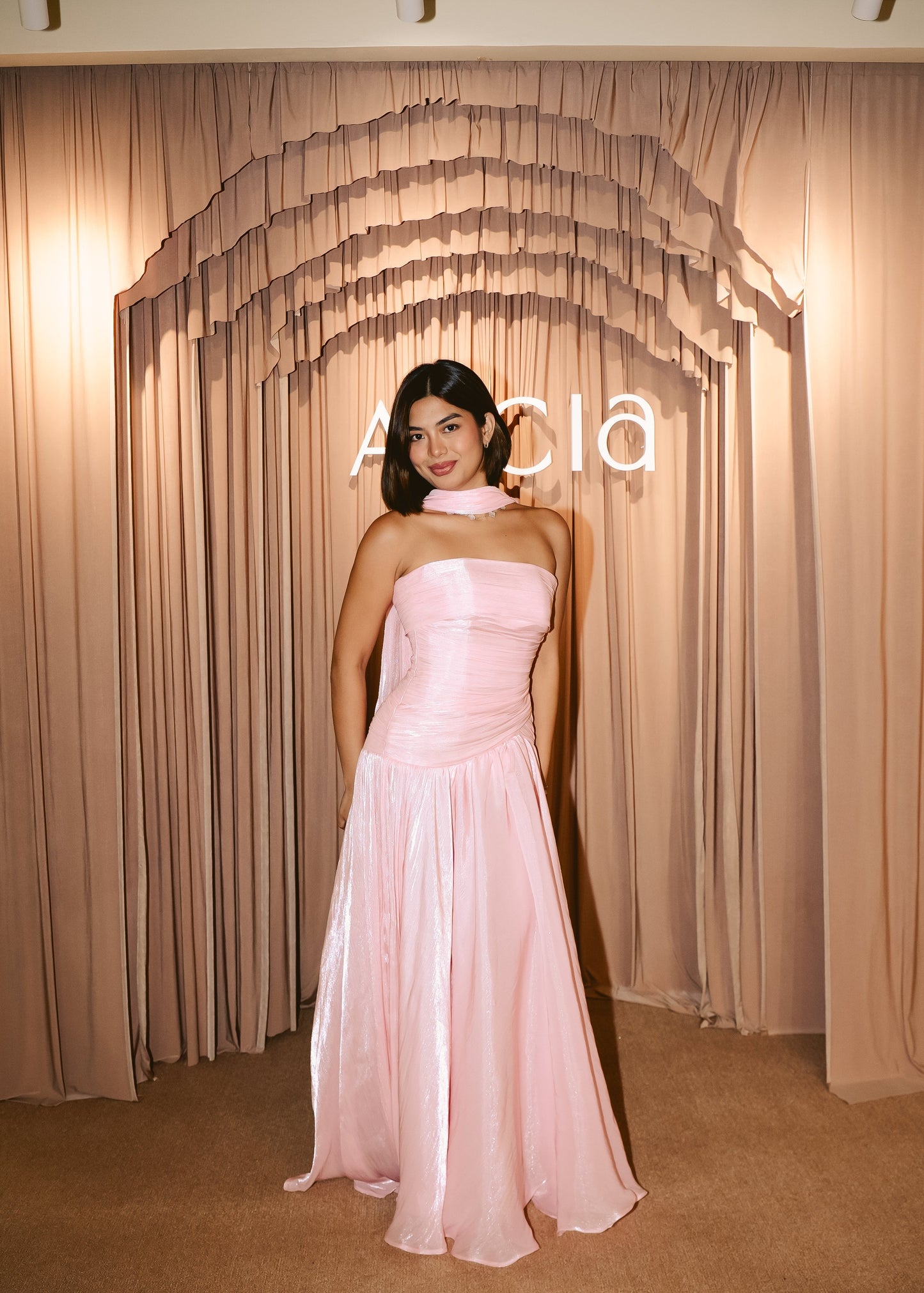 Cotton Sky Structured Flowy Gown