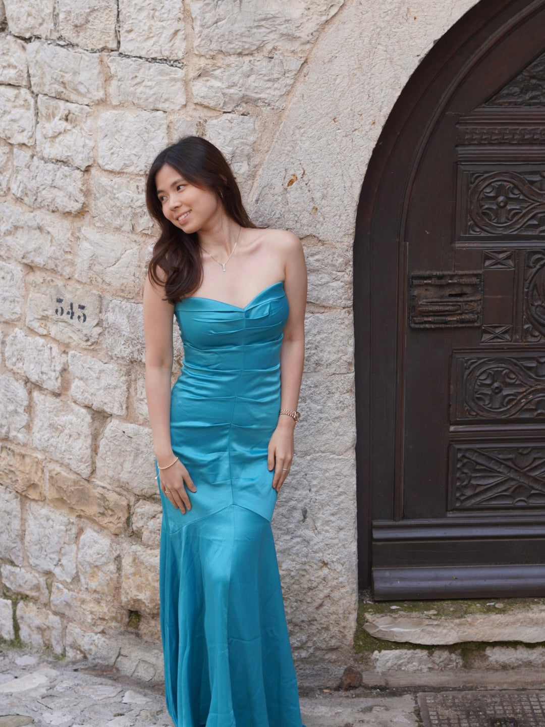 Bambini Silk Satin Tube Dress Aecia Bambini Silk Satin Tube Dress Aecia