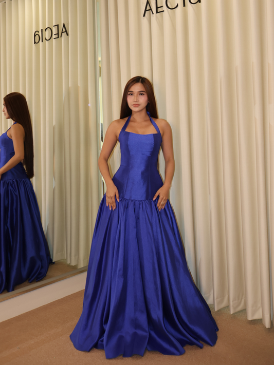 Royale Halter Drop Waist Gown