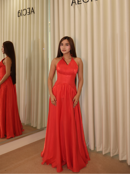 North Point Red Drape Dress