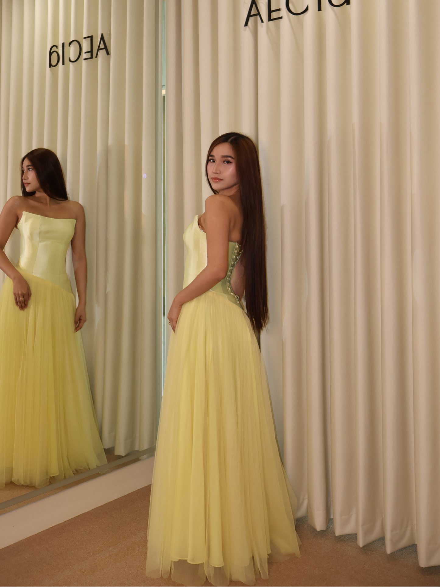 Brixie Corset Tulle Gown