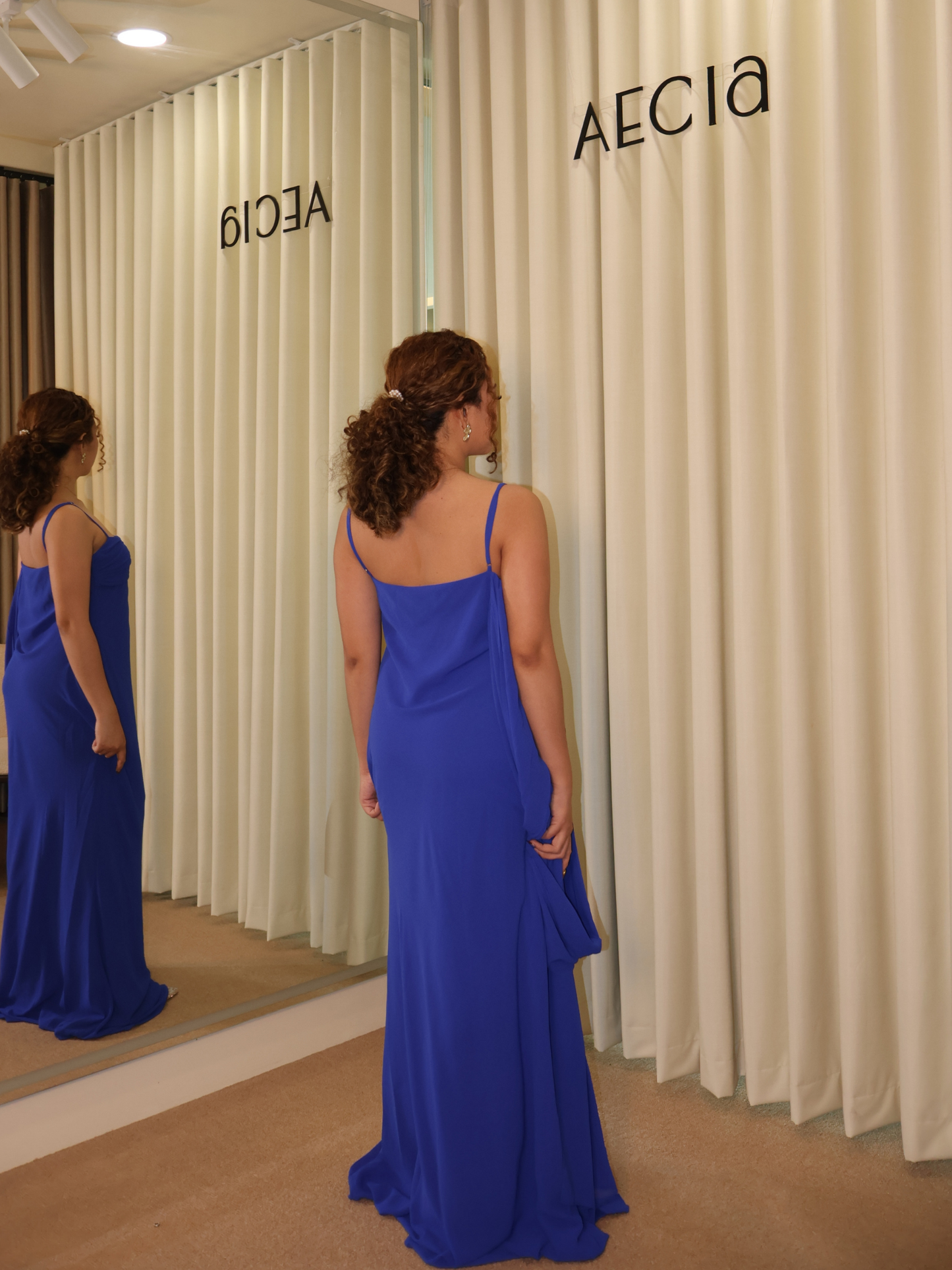 Leena Chiffon Maxi Dress - Cobalt