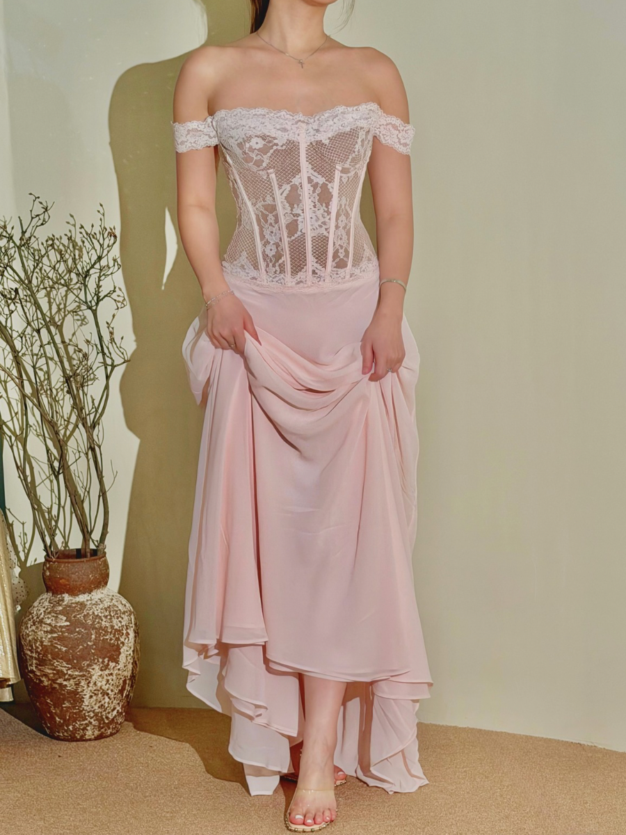 Nerina Lace Corset Maxi Dress