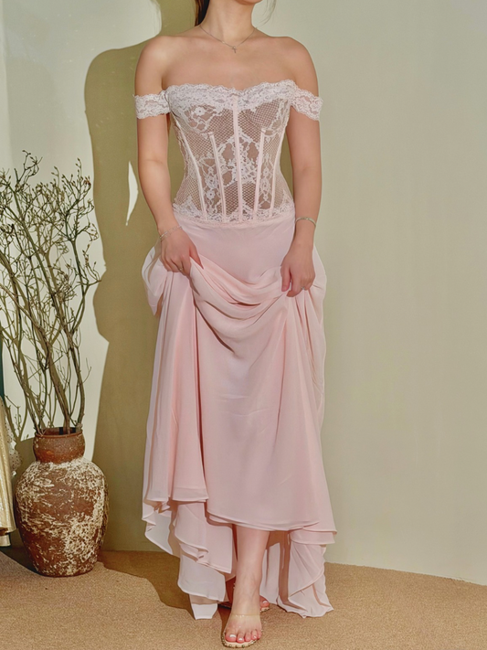 Nerina Lace Corset Maxi Dress