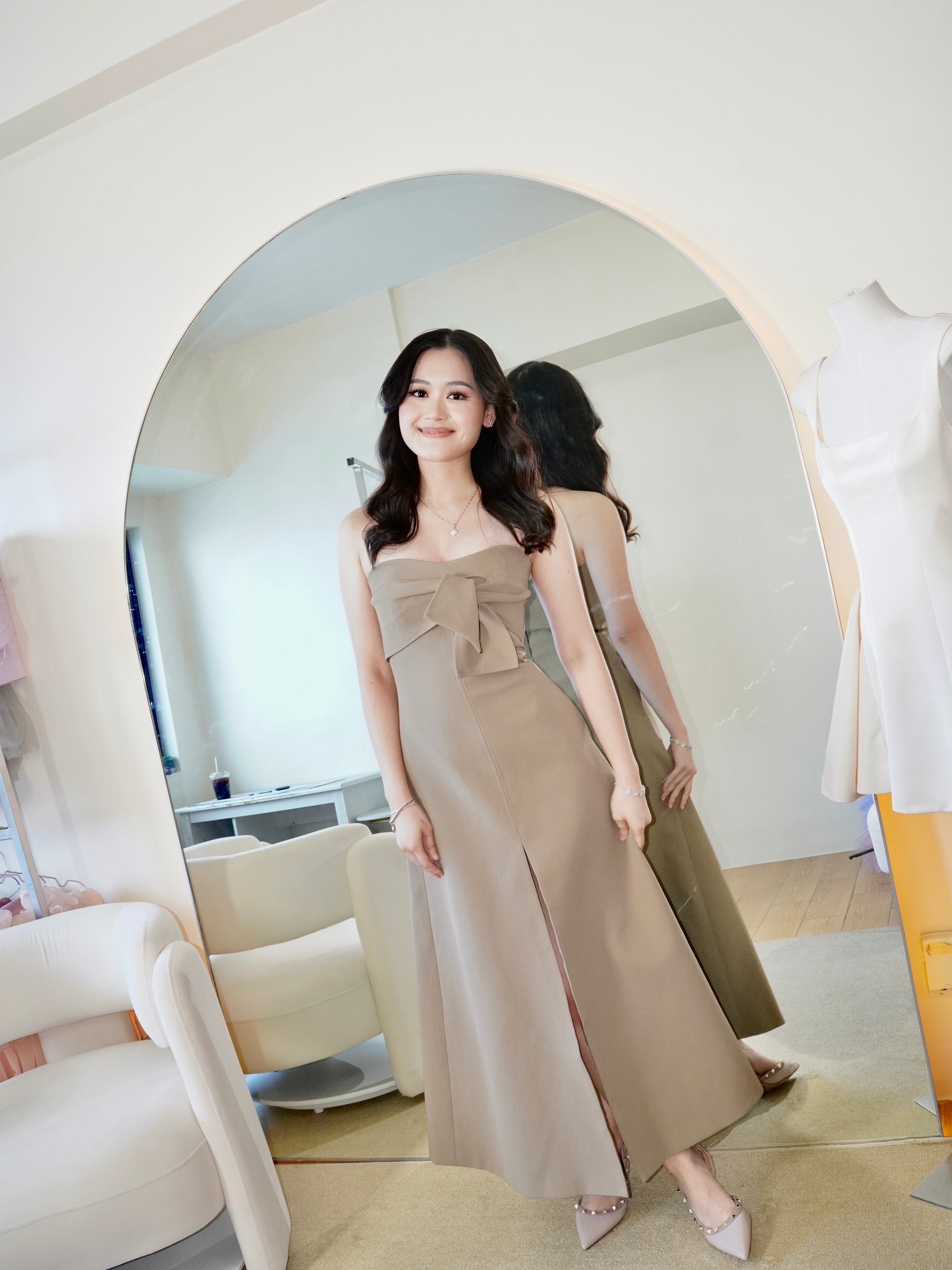 brown twist dress Banana Republic Lyana Twist Maxi Dress SP S P | Costa Coffee Brown #755353 NEW