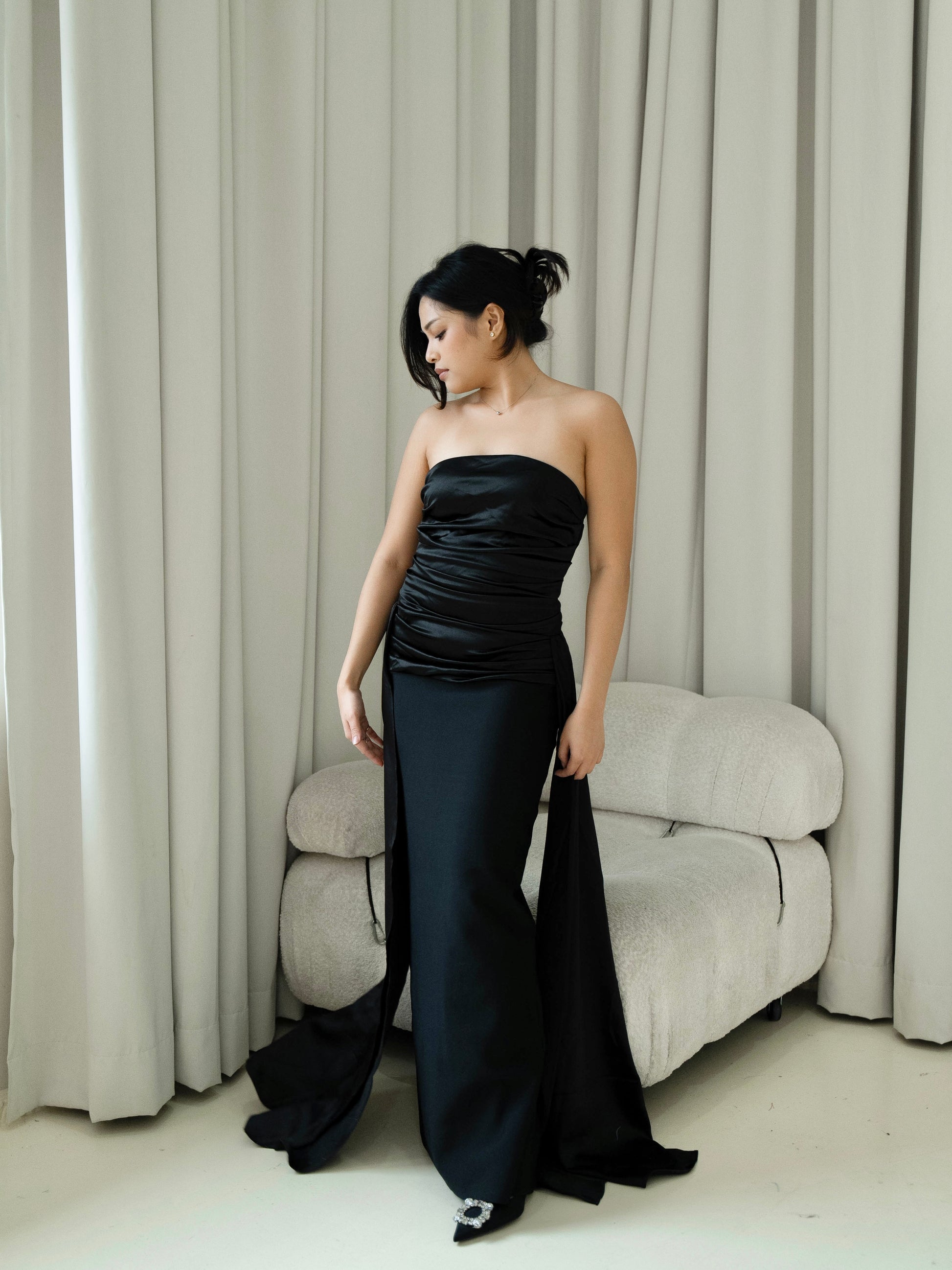 silk bandage dress On Fire Bandage Satin Maxi Dress for Valentine's Day