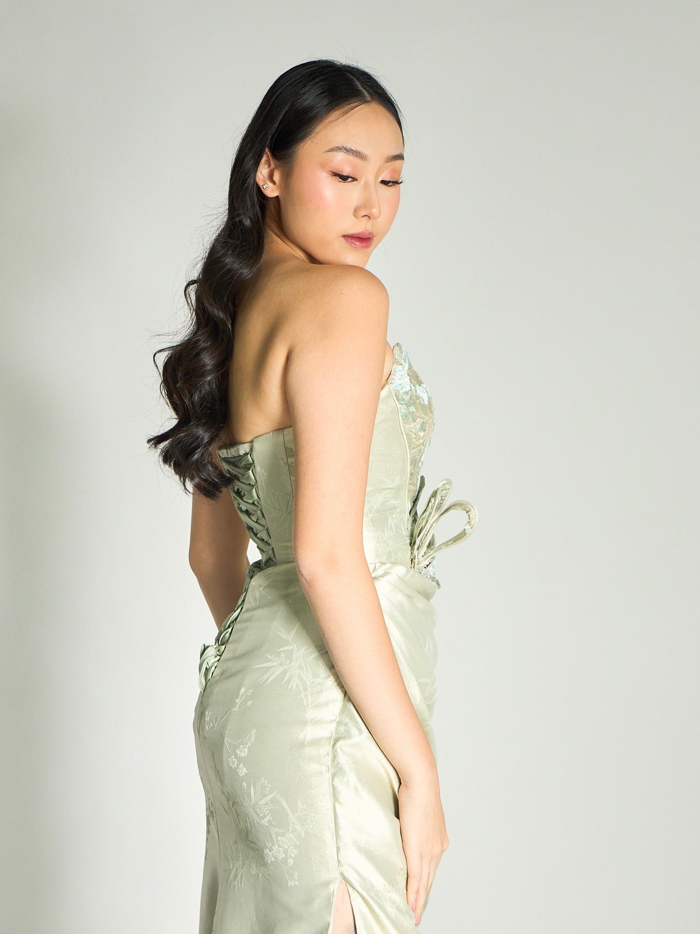 sage green tube dress Vestido Maxi Juliette Tube - Verde Salvia
